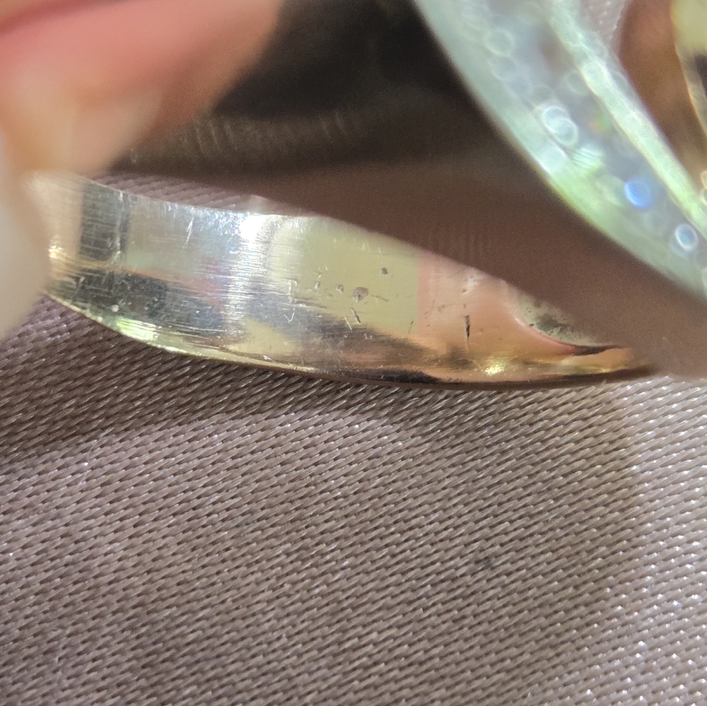 Vintage 14k Gold Sapphire Moonstone Ring - Picture 12 of 15